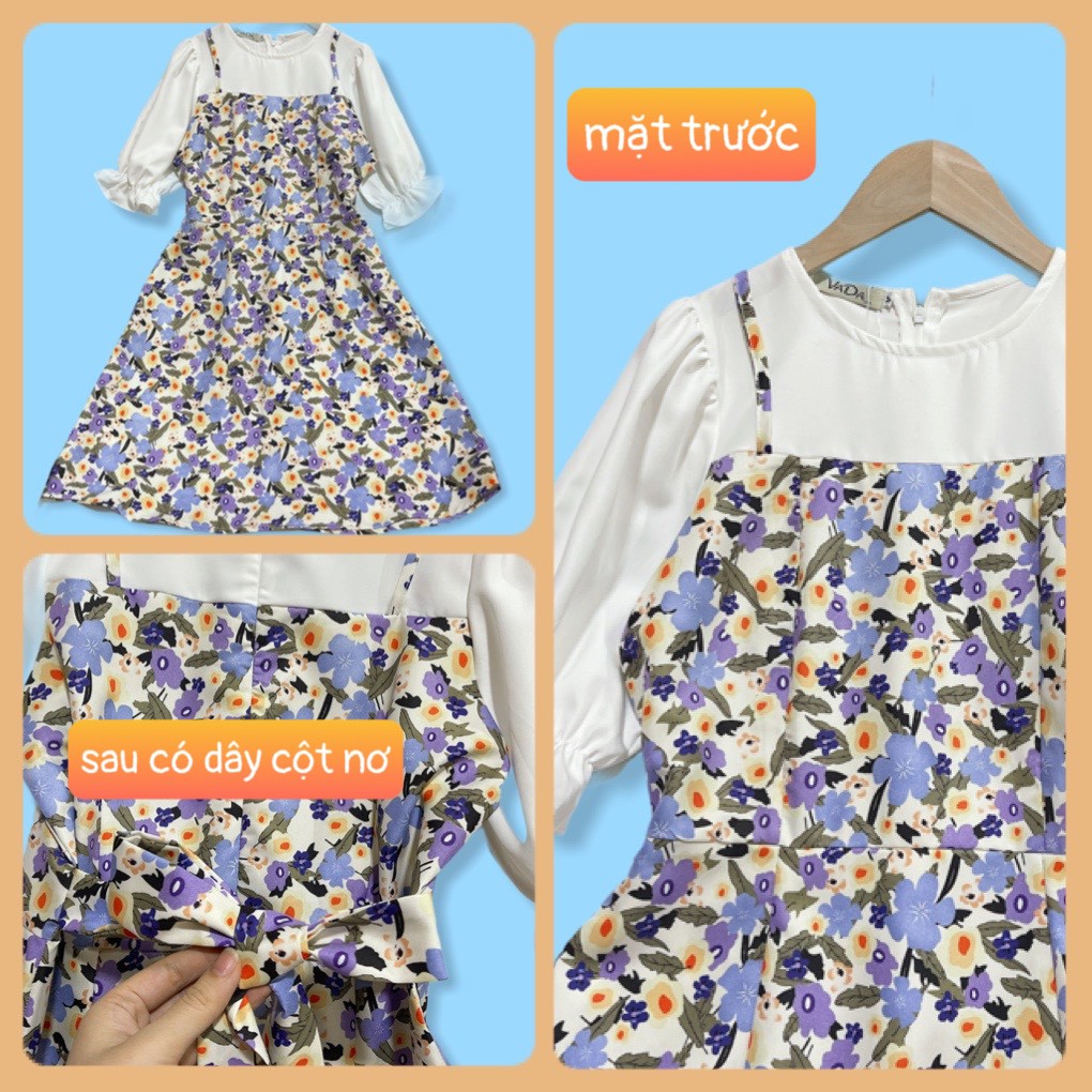 Đầm xoè giả yếm in hoa 3D đi biển, dạo phố , đi chơi  xinh xắn - Thời Trang VADA (Đ900) | BigBuy360 - bigbuy360.vn