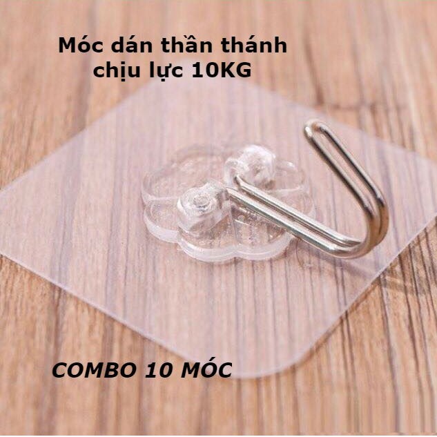 Set 10 móc dính, dán tường siêu siêu dính và chặt