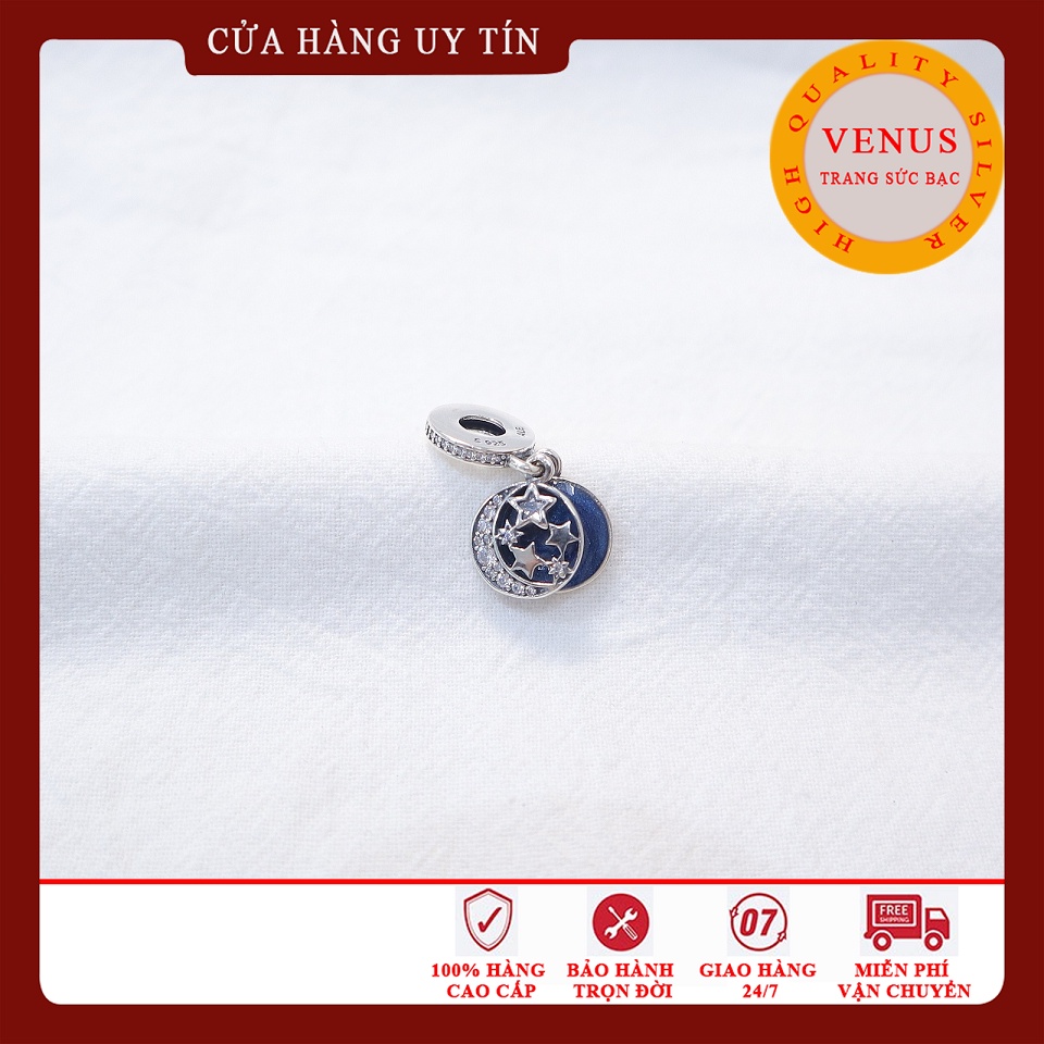 [Charm bạc 925 cao cấp] Charm treo trăng sao- Mã sản phẩm VENUSTTS