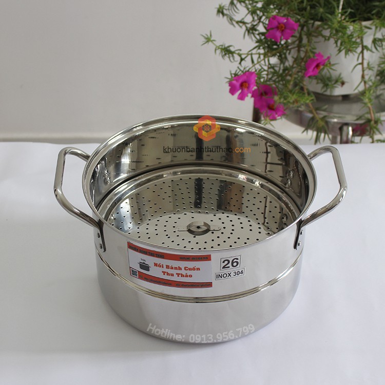 Bộ nồi inox tráng bánh cuốn đa năng 26cm