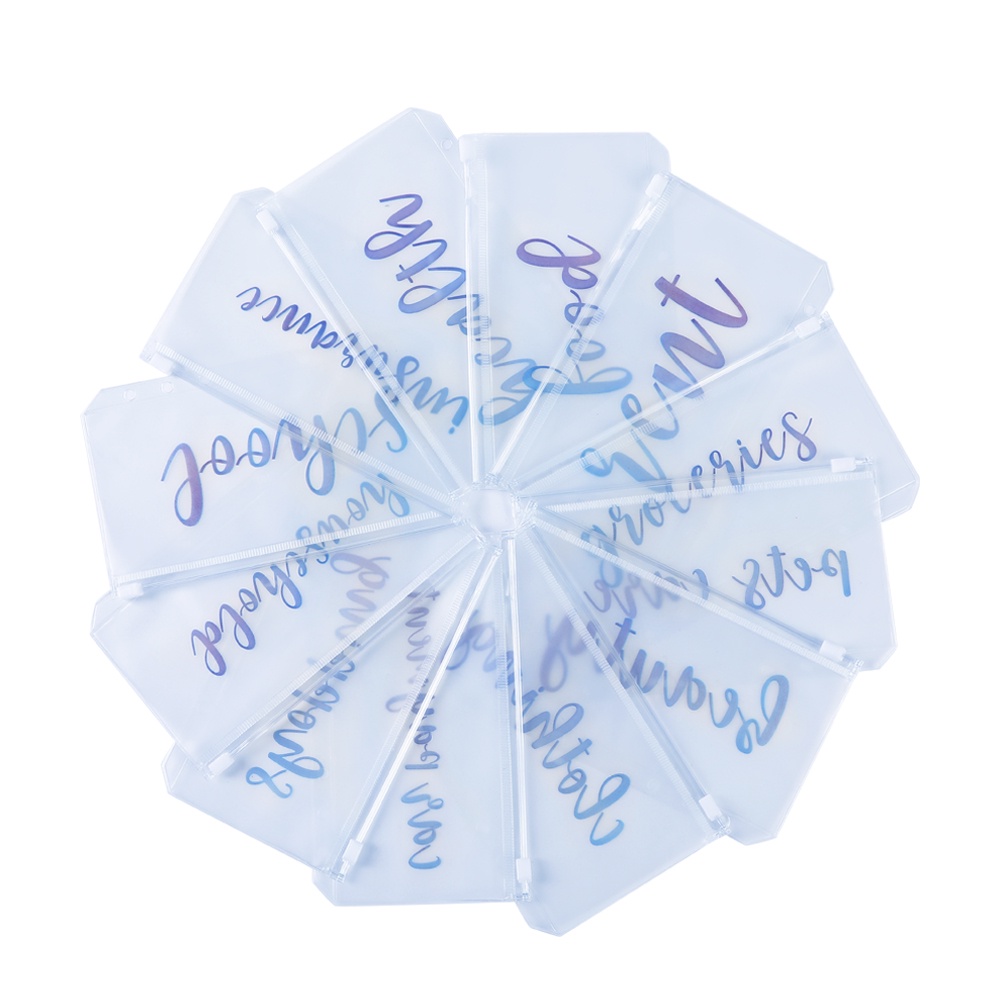 Bộ 12 Bìa Sổ Tay Có Khóa Kéo Khổ A6 Tiện Dụng