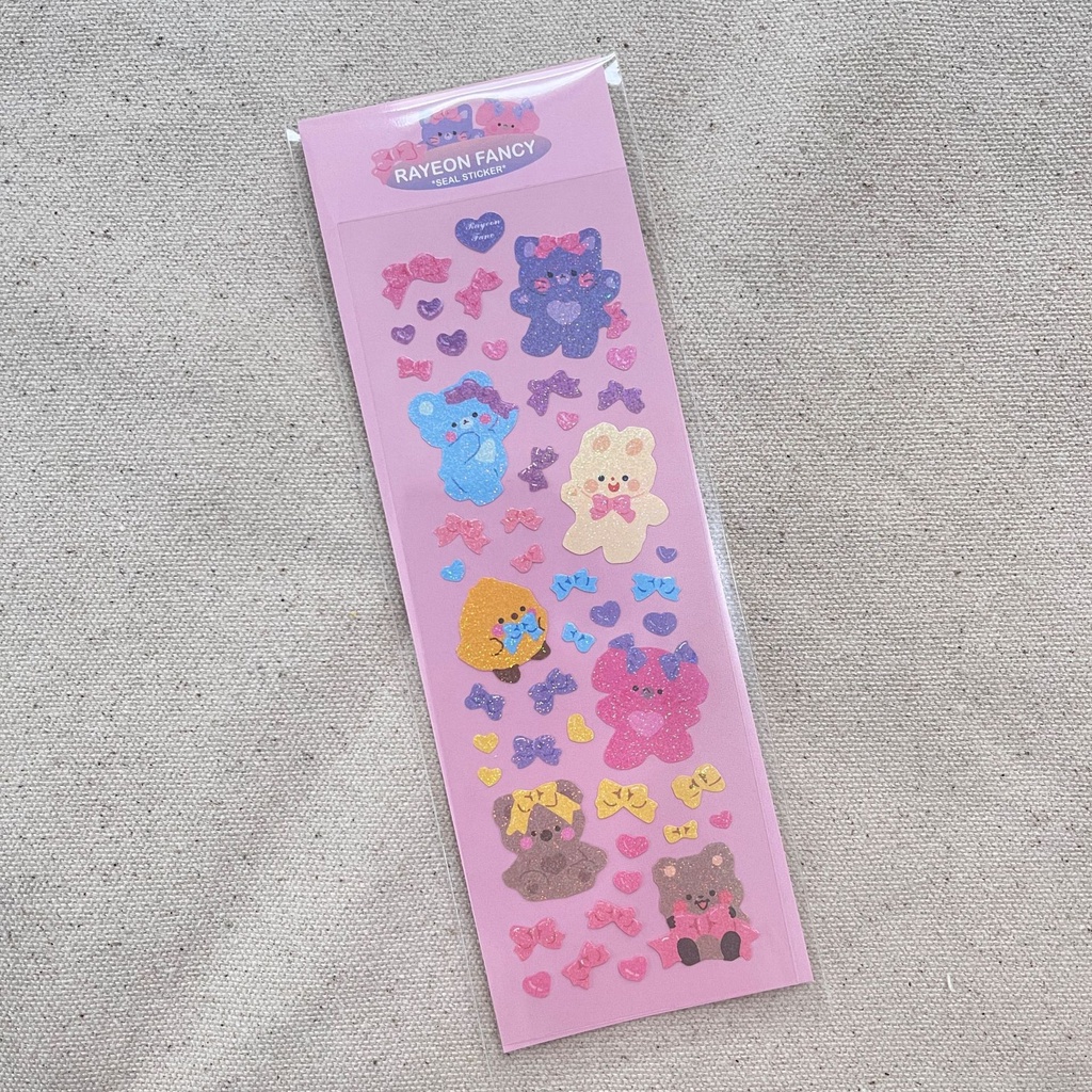 Sticker dán họa tiết hoạt hình lấp lánh dễ thương trang trí cốc và điện thoại DIY