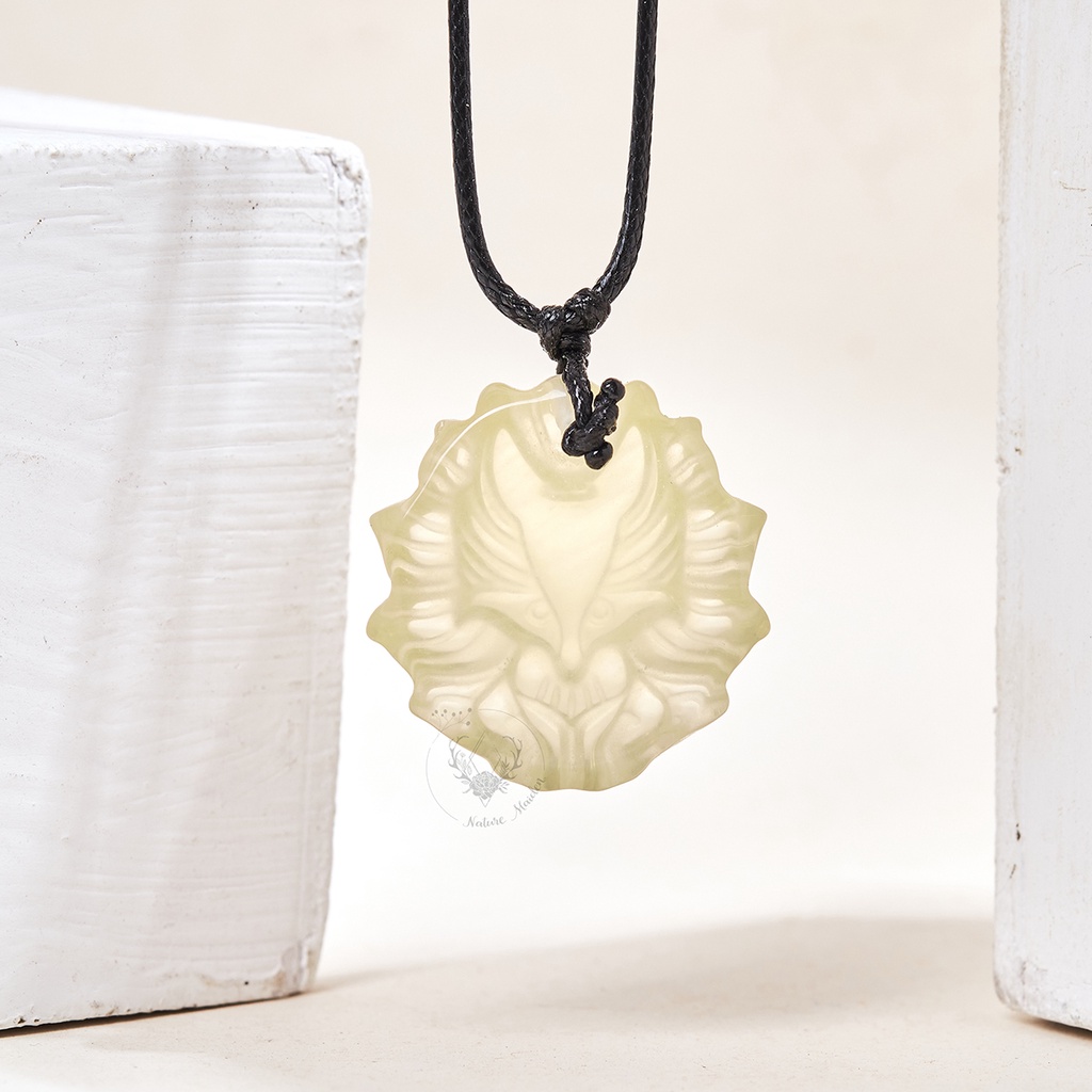 Mặt Đá Hồ Ly Thach Anh Vàng Thiên Nhiên