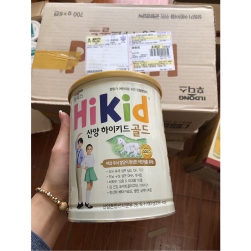 Sữa Bột Hikid tăng chiều cao vị Vani,hikid dê hộp 650g, sữa người già