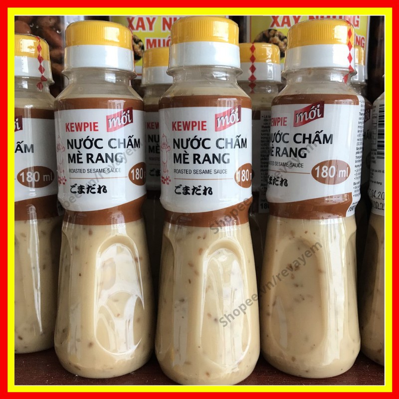 Nước sốt mè rang Kewpie 180ml - Ăn kèm với rong nho và salad rau - Cam kết chính hãng