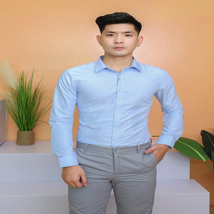 Áo Sơ Mi Nam Xanh Hòa Bình Davis'L Chất Lụa Mỹ Cao Cấp | BigBuy360 - bigbuy360.vn