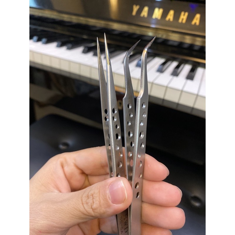 Nhíp nối mi nhíp tách nhíp gắp dáng lỗ