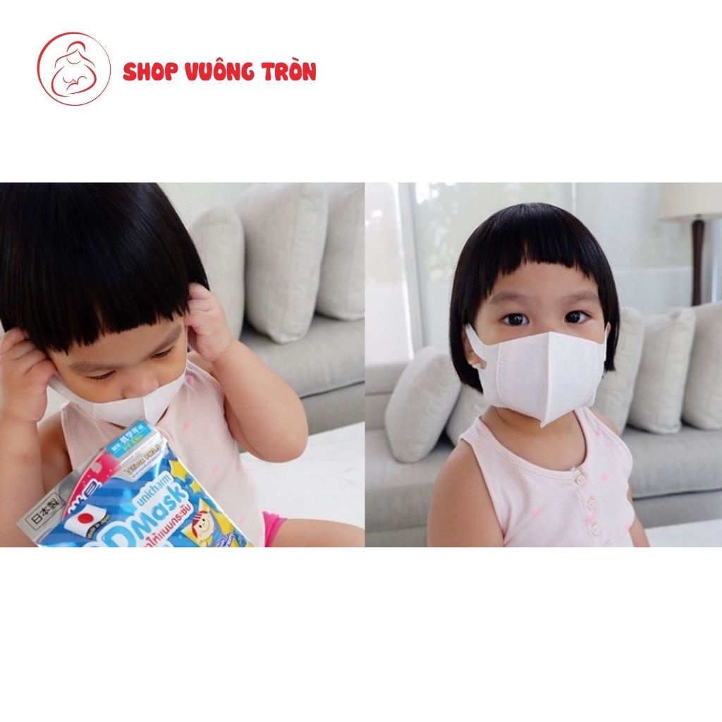 Combo 10 Gói Khẩu Trang UNICHARM 3D Mask Cho Bé Dưới 10 Tuổi Gói 3 Chiếc