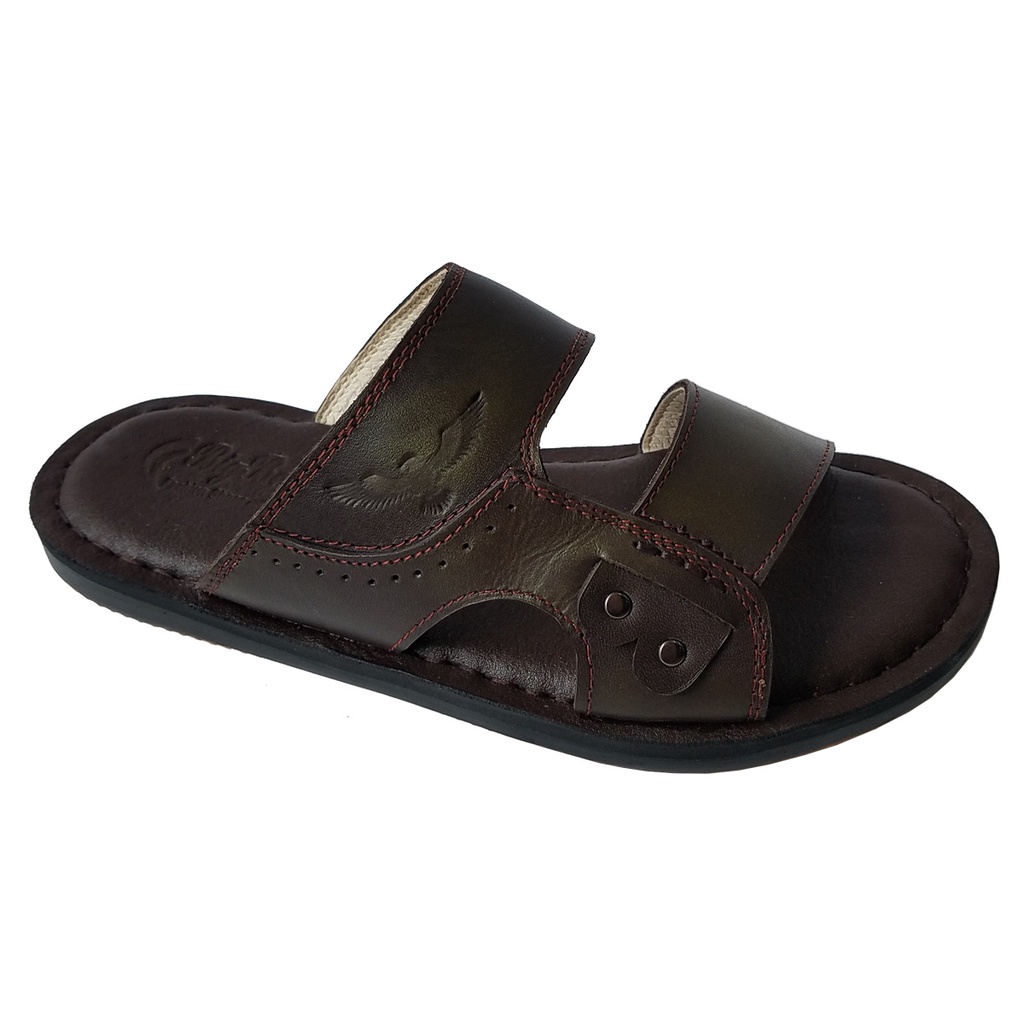 Dép Nam Quai Ngang Da Bò Thật BIGBEN Cao Cấp DN342