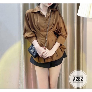 Áo sơ mi big size nhấn eo từ 60kg-90kg
