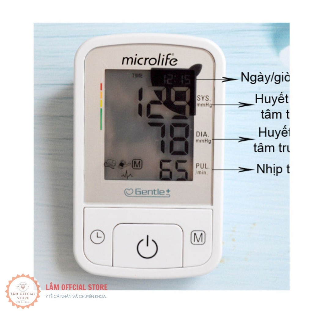 Máy đo huyết áp, máy đo huyết áp điện tử bắp tay MICROLIFE A2 Basic cảnh báo rối loạn nhịp tim PAD bảo hành 60 tháng
