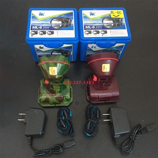 Đèn pin đội đầu siêu sáng, đèn pin sạc điện ML6 công suất 30W