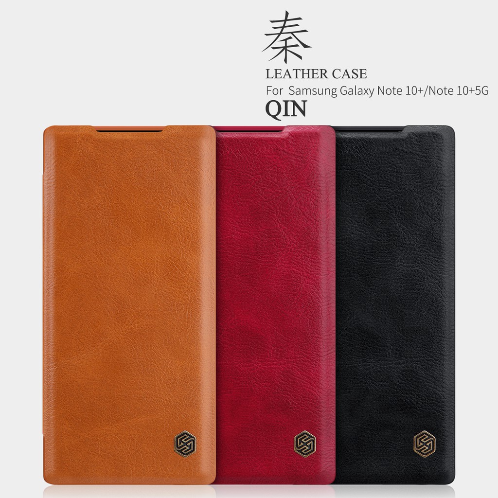 Bao da BÒ SamSung Galaxy Note 10+ Plus chính hãng Nillkin QIN | BigBuy360 - bigbuy360.vn