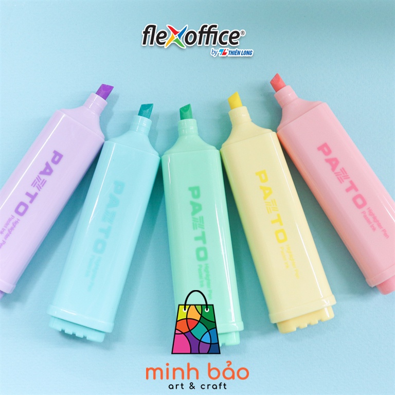 BÚT DẠ QUANG MÀU PASTEL THIÊN LONG FLEXOFFICE PAZTO FO-HL009/VN