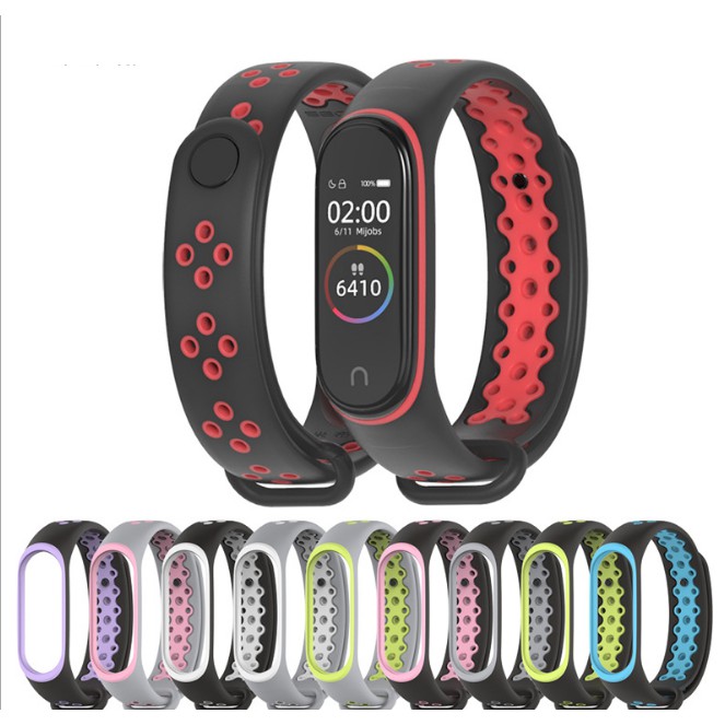 Dây Thể Thao đục lỗ dành Miband 6 / Miband 5 /Miband 3 & 4 chính hãng Mijobs ( Mi band 6 , 5 / Mi band 3 , 4 / Mi band 2