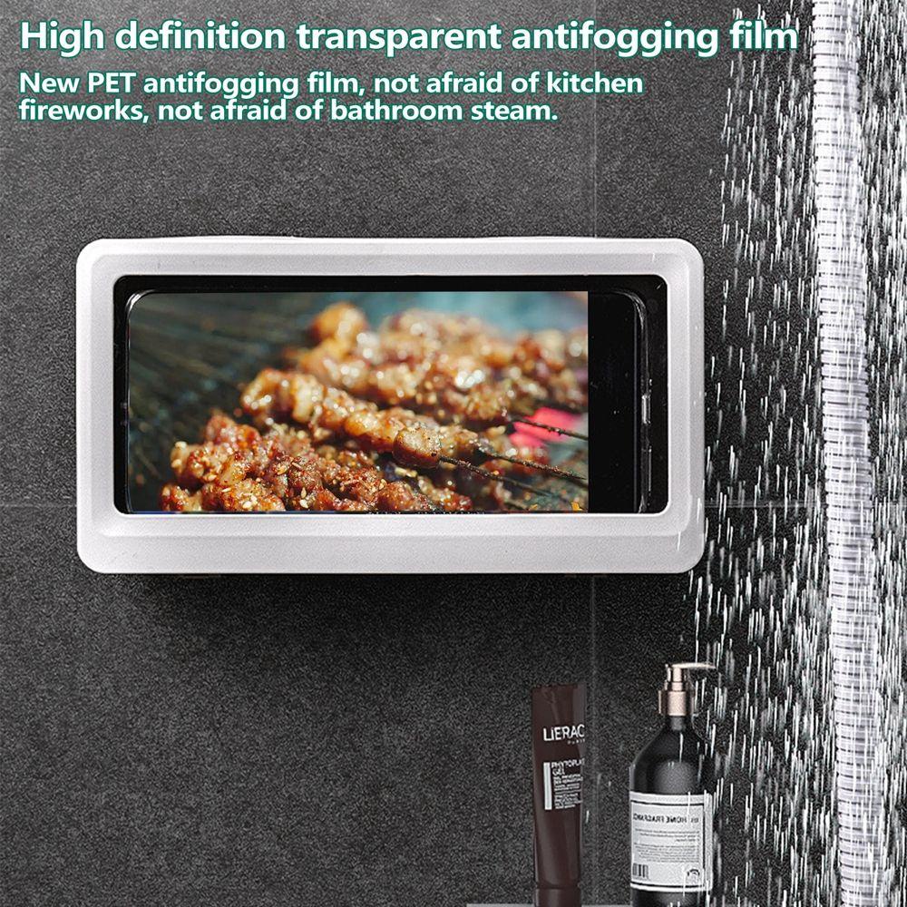 HARRIETT Waterproof Phone Storage Case Wall Mounted Shower Accessories Mobile Phone Holder Box Phone Shell Portable Bathroom Storage Box Sealing 6 Inch Mobile Phone Shelves/Multicolor