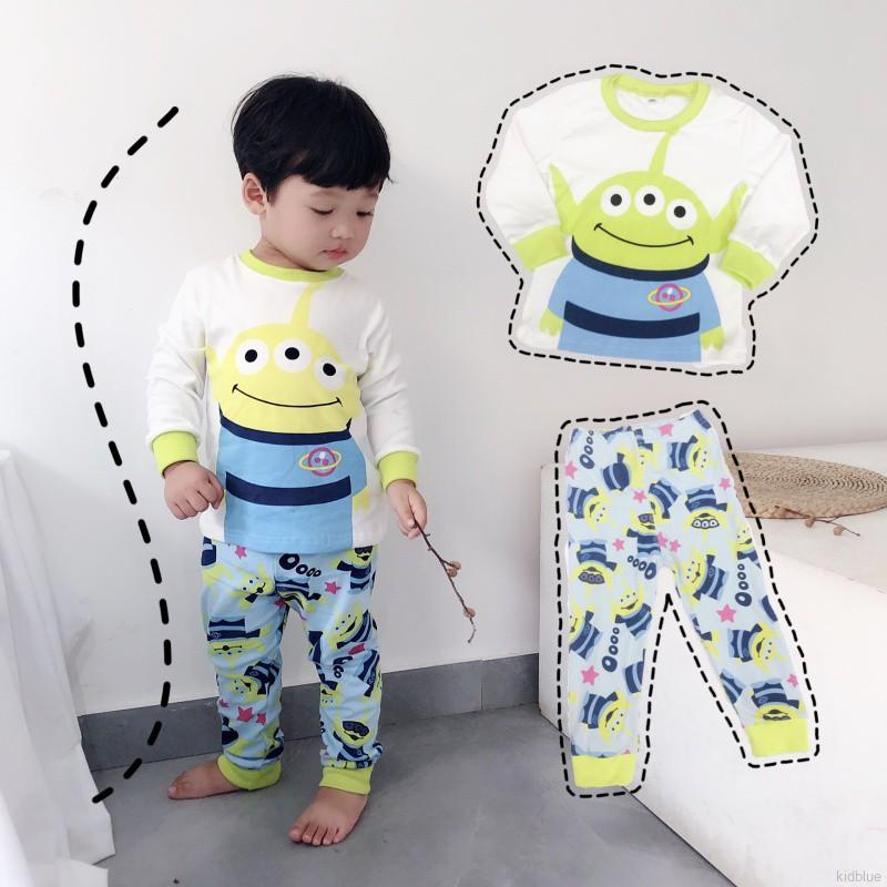 Set Áo Thun Tay Dài &amp; Quần Dài Ngủ Cho Bé