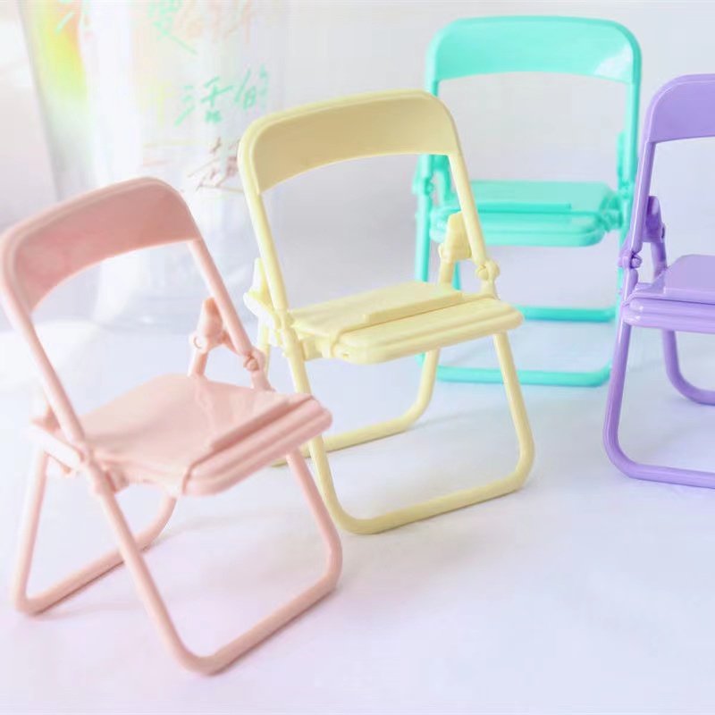 Giá đỡ điện thoại hình chiếc ghế đa năng có thể gập gọn tiện dụng  Giá Đỡ Điện Thoại Mini Để Bàn