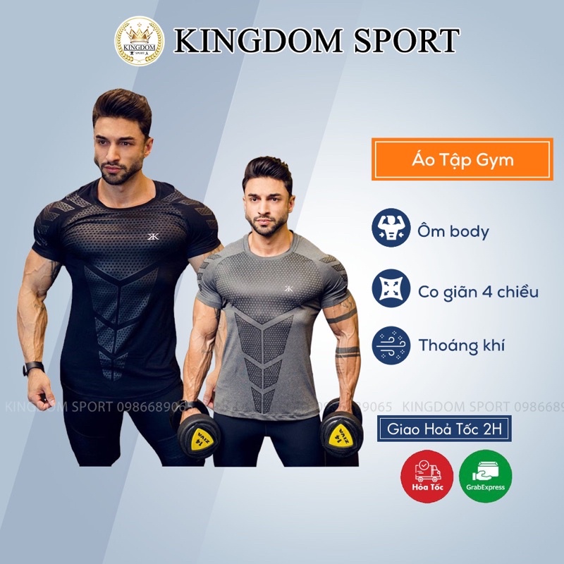 Áo Tập GYM Ôm Body Nam Tay Ngắn KINGDOM SPORT ZK A-006