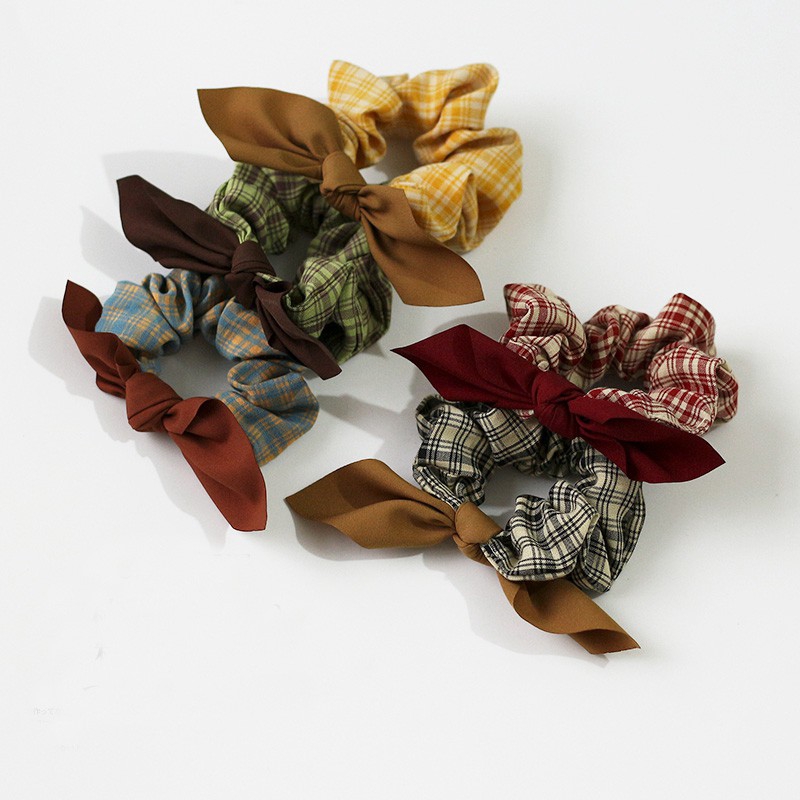 Dây Cột Tóc Scrunchies Phong Cách Cổ Điển Thời Trang Xinh Xắn Cho Nữ
