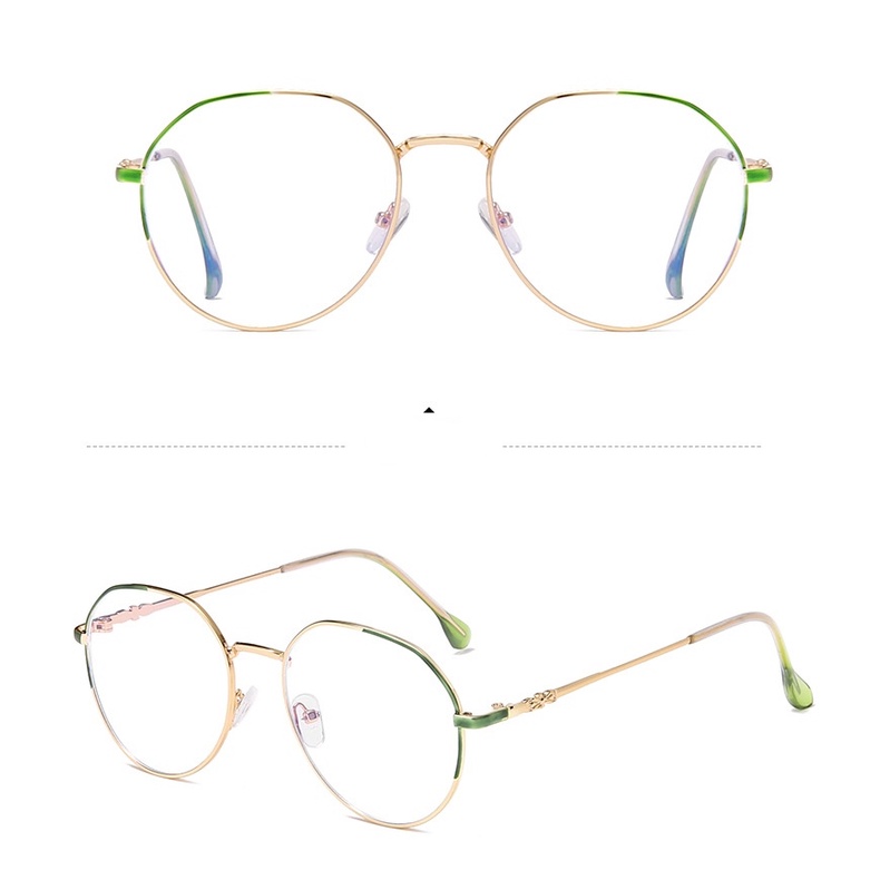Thời trang kính chống ánh sáng xanh kính cận thị Chất liệu kim loại hàn quốc độ cận thị 【0°to-400°】