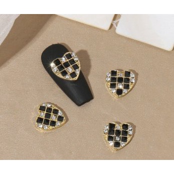 charm tim trang trí nail