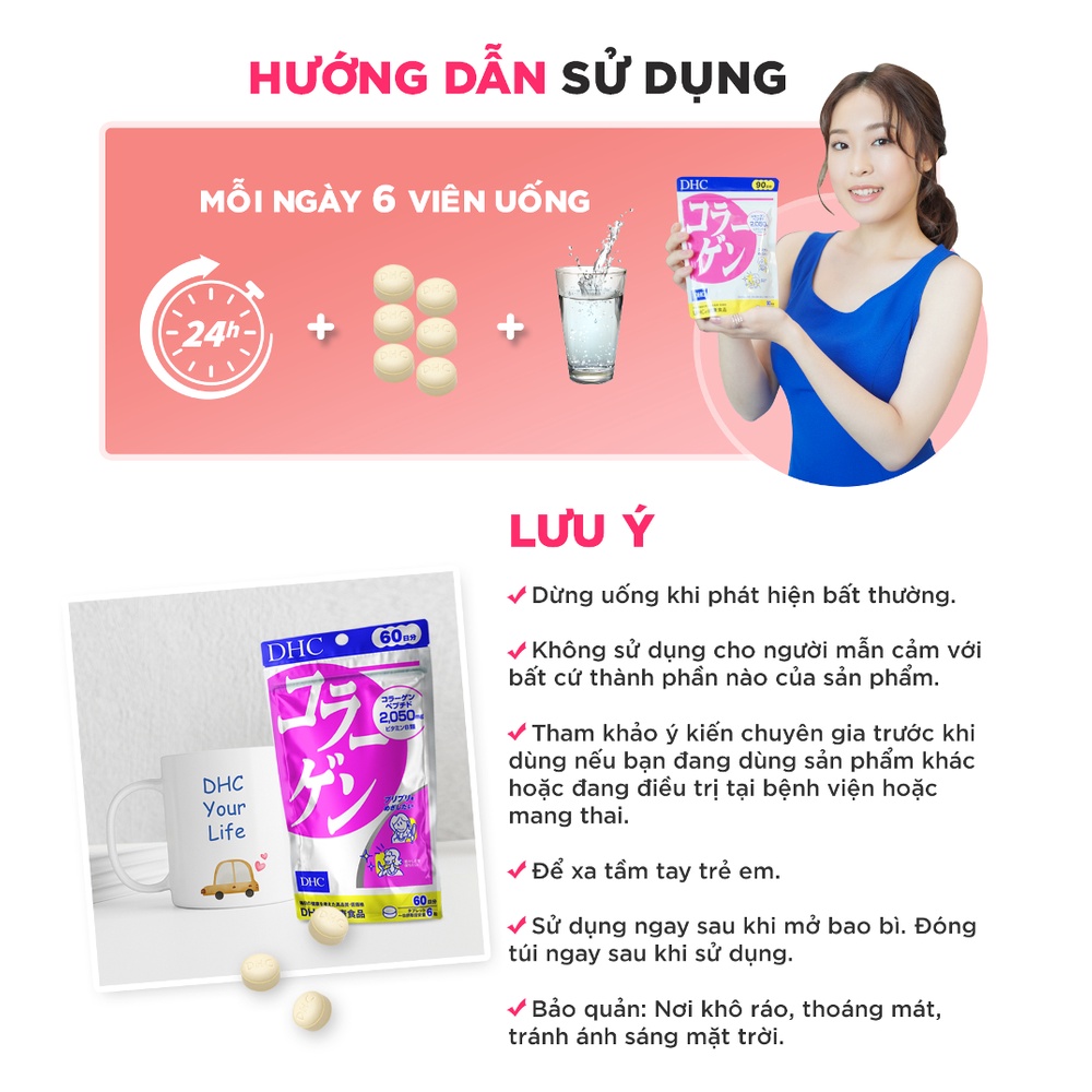 Viên uống collagen chống lão DHC collagen 30/60/90 viên