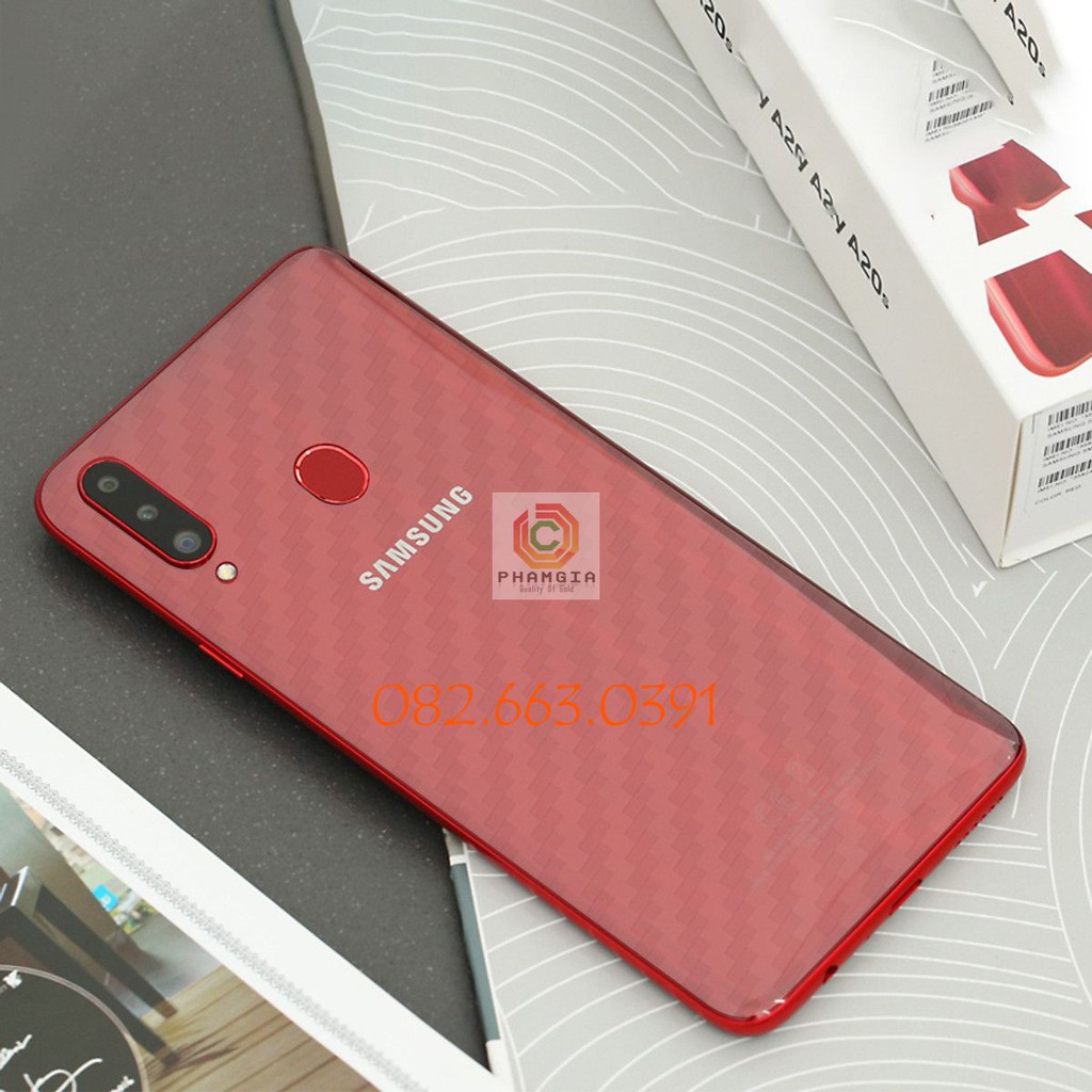 Miếng dán mặt lưng skin carbon Samsung Galaxy A20s/ A20/ A20e