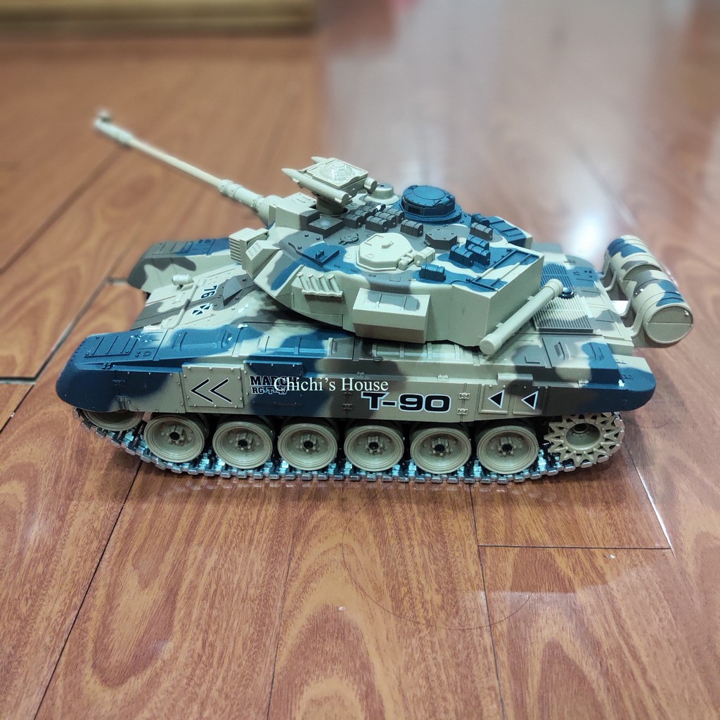 Đồ chơi xe tăng điều khiển chạy xích kim loại T-90