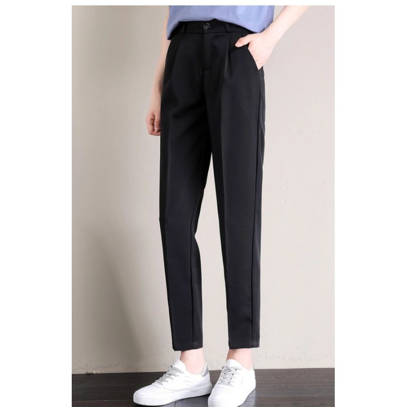 Quần Baggy nữ bigsize chất vải tuyết mưa - quần tây nữ lưng cao co dãn nhẹ quần màu đen mặc đi làm - học sinh  - công sở | BigBuy360 - bigbuy360.vn