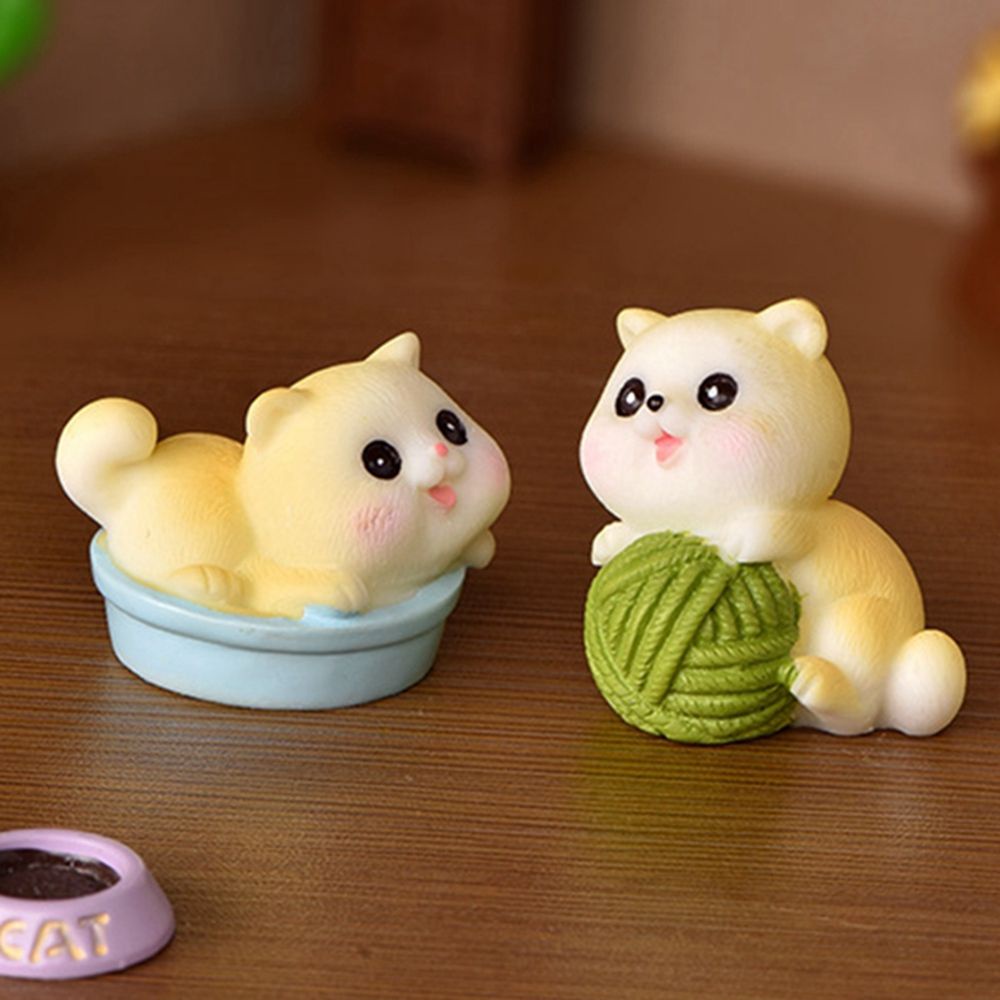 Mô hình chú mèo hoạt hình bằng nhựa resin trang trí tiểu cảnh xinh xắn đẹp mắt