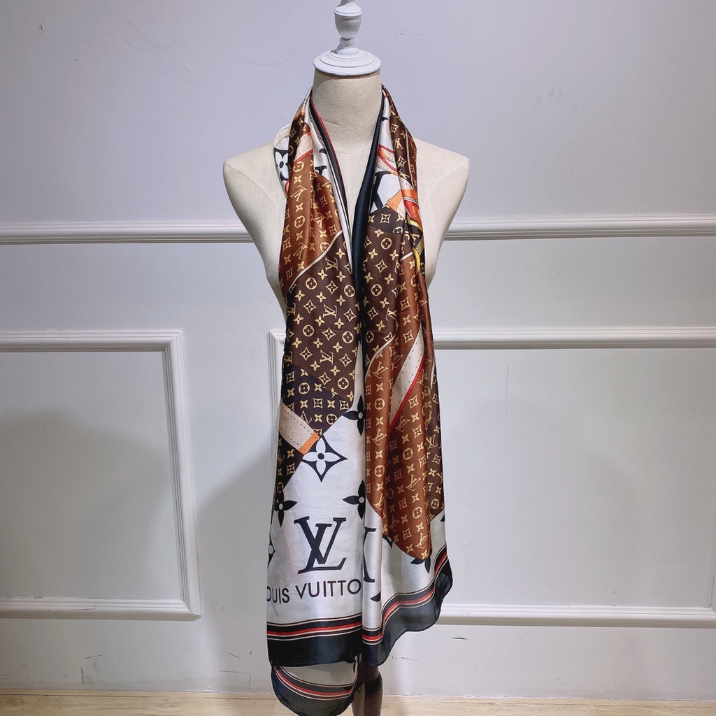 Khăn Choàng Lụa Mỏng In Họa Tiết Mới Chất Lượng Cao Cho Nữ