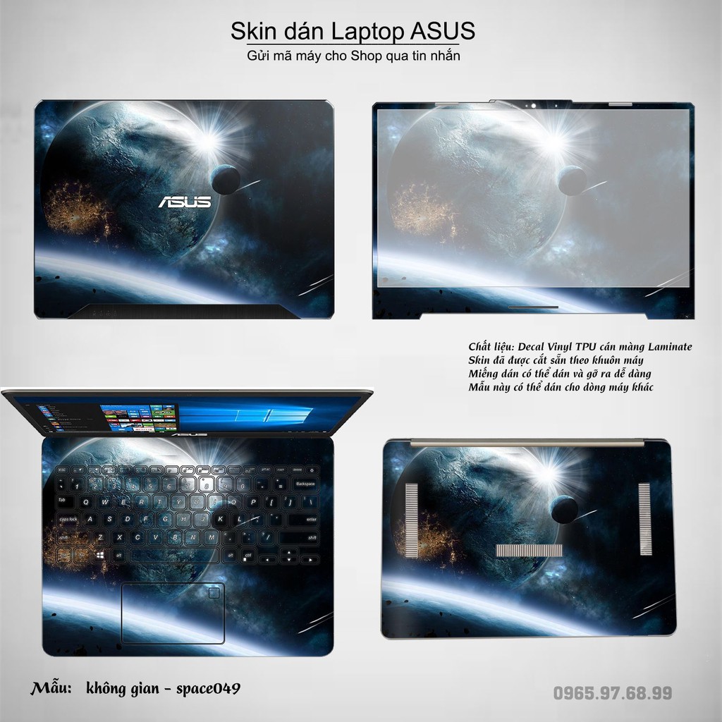 Skin dán Laptop Asus in hình không gian _nhiều mẫu 9 (inbox mã máy cho Shop)