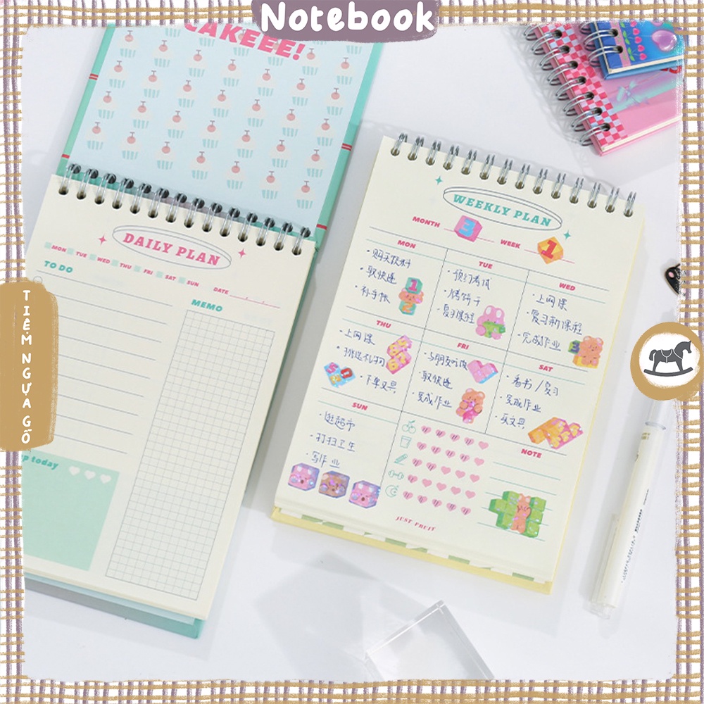 Sổ Kế Hoạch Planner 120 Trang Macaron Lên Kế Hoạch Ngày, Tuần/ Daily Planner, Weekly Planner - Tiệm Ngựa Gỗ