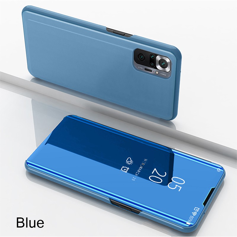 Xiaomi Redmi Note 10 Pro Soft Hard Shockproof Flip Stand Mirror Case Cover