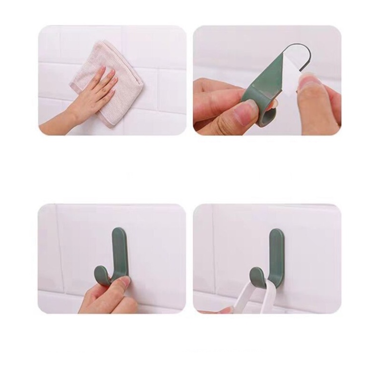 Móc cong dán tường treo tiện dụng (màu ngẫu nhiên)