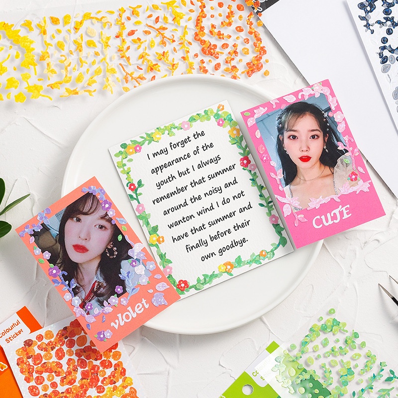 1 Miếng Dán Hình Cây Màu Sắc Lấp Lánh