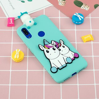 Ốp điện thoại silicone kiểu động vật nhiều màu sắc có thú bằng nhựa đi kèm cho Xiaomi redmi 7 Note 7