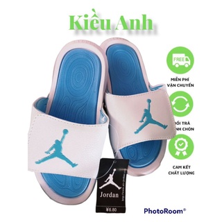Hàng sẵn + Freeship🎁 Dép quai ngang JD Jordan hydro 6 -màu trắng xanh size 40