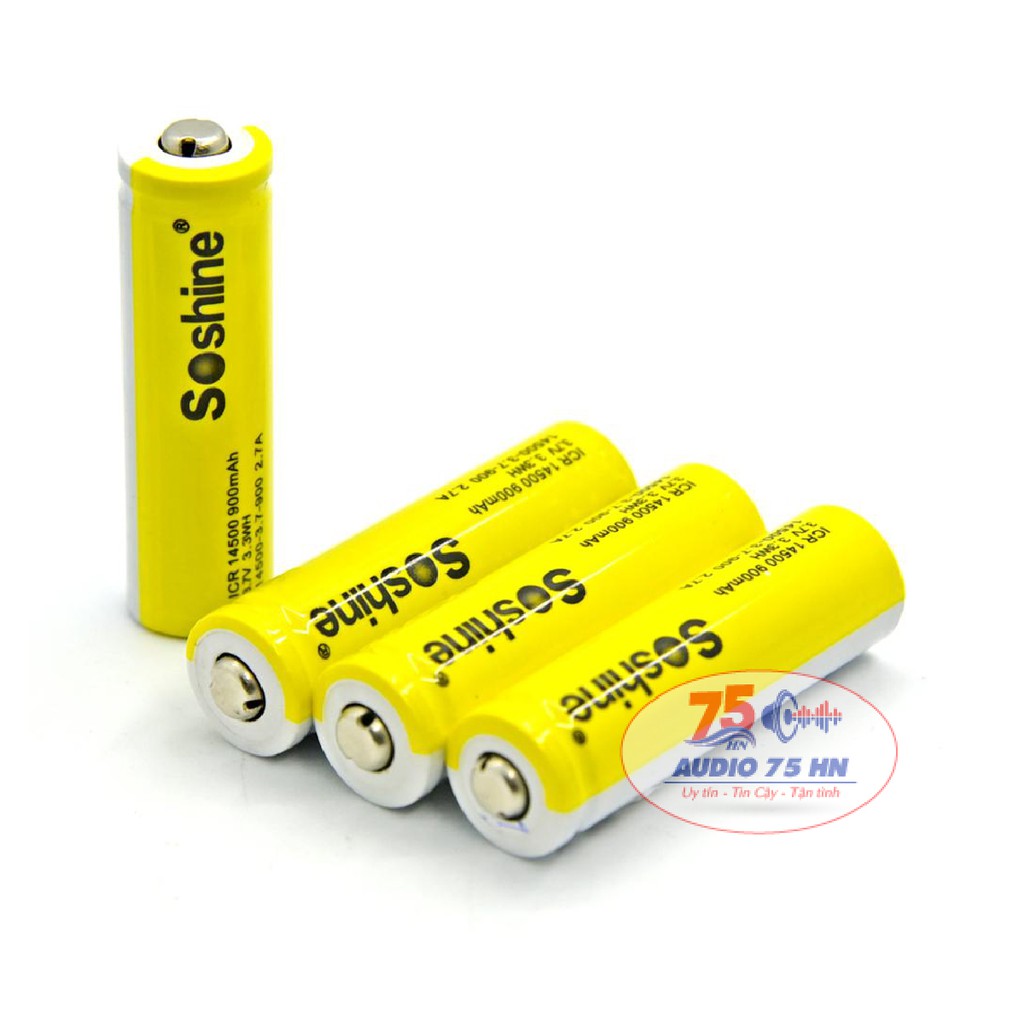 01 viên Pin sạc Soshine 14500 3.7V 900mah loại cao cấp