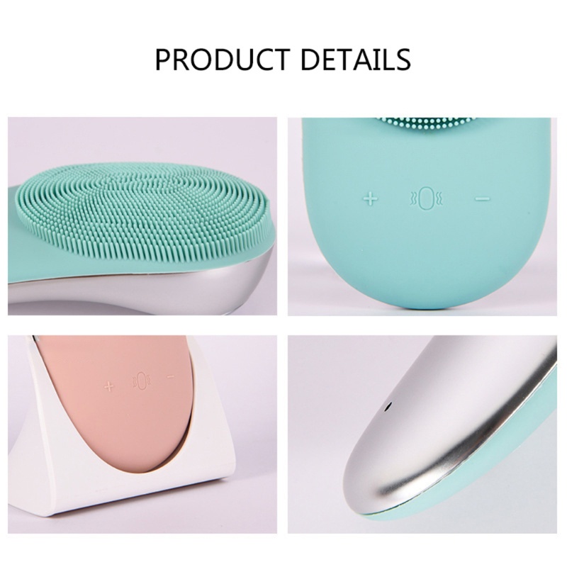 Máy Rửa Mặt Sóng Siêu Âm YOUYO Bằng Silicone 3 Chế Độ Kèm Sạc Tiện Dụng