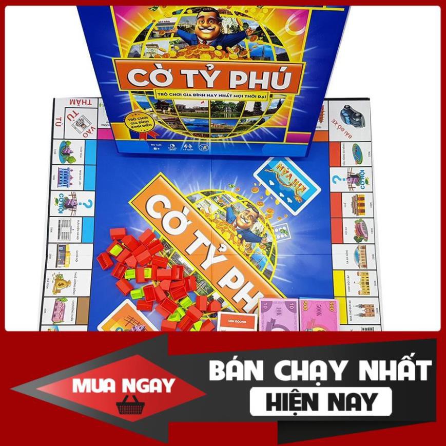 Cờ Tỷ Phú Việt Nam - Trò chơi gia đình rèn luyện tư duy tài chính hay nhất mọi thời đại (hộp to cứng)