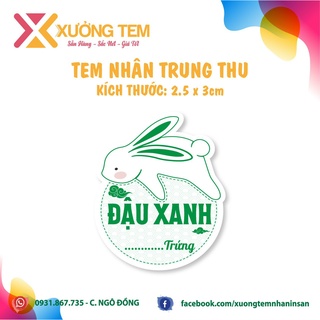 20 Tem Dán Nhân Trung Thu 2023 - Thỏ ngọc