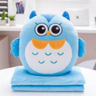 Bộ chăn gối hình thú tròn siêu đáng yêu