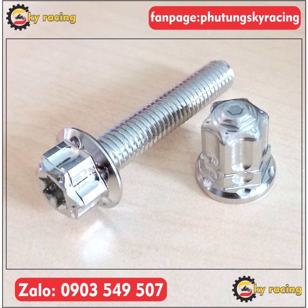 Ốc inox 304 đầu salaya S3 8ly40 treo pô