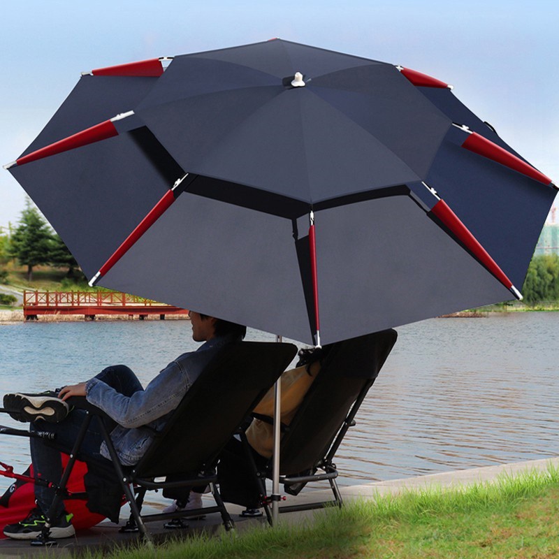 Ô Câu Cá Che Nắng Che Mưa Dù Câu Cá 2 Tầng Dã Ngoại Cao Cấp 2m4 - Phụ Kiện Câu Cá