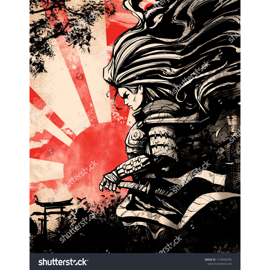 Tranh lụa 3d Samurai Nhật Bản SMRNB-04