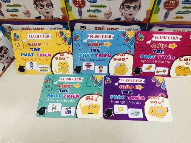 Bộ 150 flashcard giúp trẻ phát triển ngôn ngữ và giao tiếp - Thẻ học thông minh