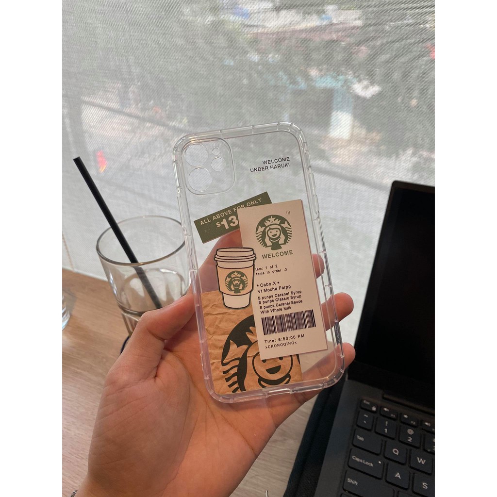 ốp iphone viền dẻo starbucks