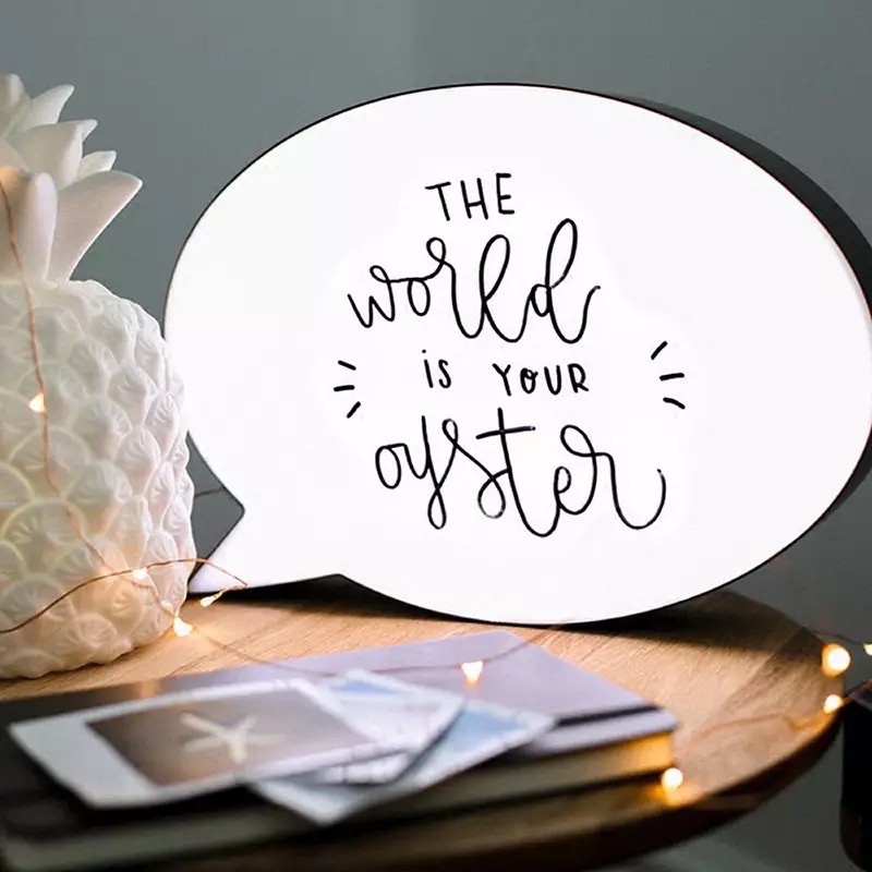 (Tặng Kèm Bút) Hộp Đèn Led Viết Ghi Chú Tỏ Tình Trang Trí Quầy Thu Ngân Quán Cafe Tiệm Trà Sữa Phụ Kiện Chụp Ảnh